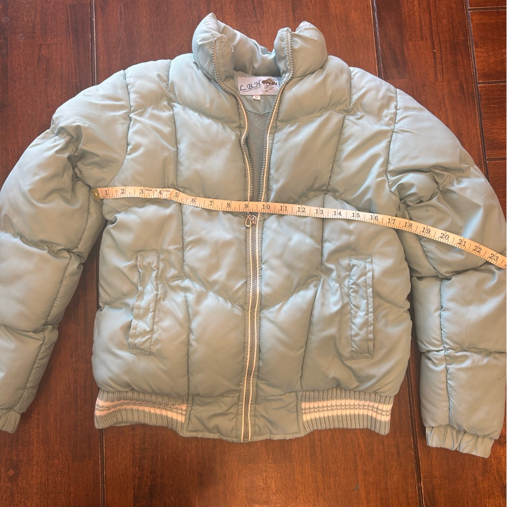 Teal vintage Quilted Puffer Jacket with Glossy Finish and Insulation